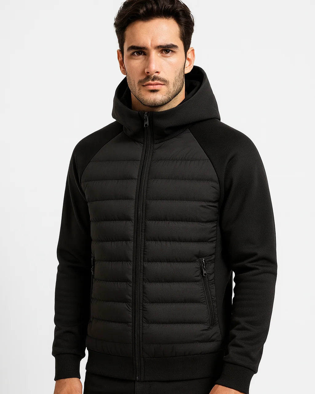 Men's Quilted Hooded Winter Jacket