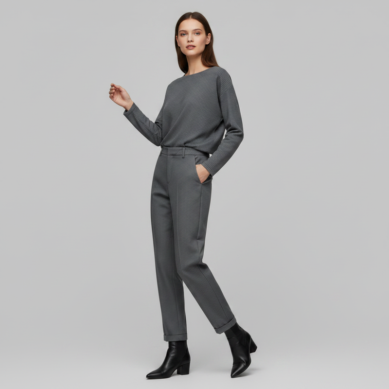 Black Pants | Women's High Waist Suit Trousers