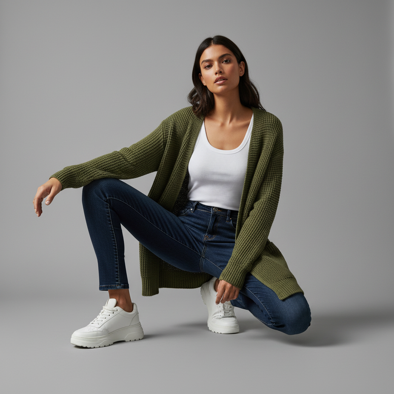 Elegant Black Women's Cardigan | Stylish Layering Piece