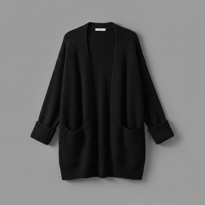 Elegant Black Women's Cardigan | Stylish Layering Piece