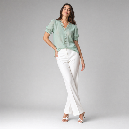 Elegant Puff Sleeve Blouse | Women's Summer Tops