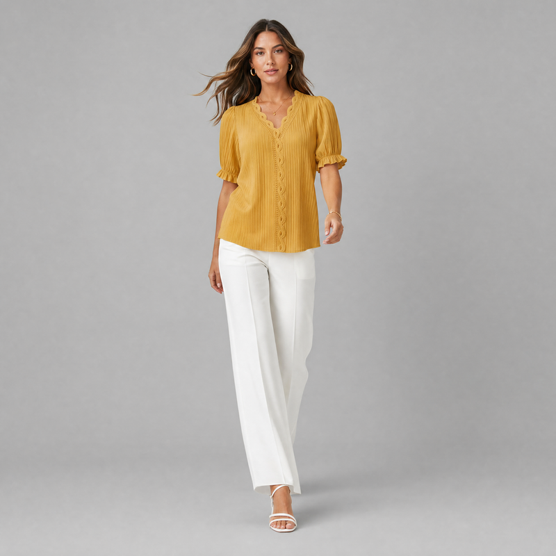 Elegant Puff Sleeve Blouse | Women's Summer Tops
