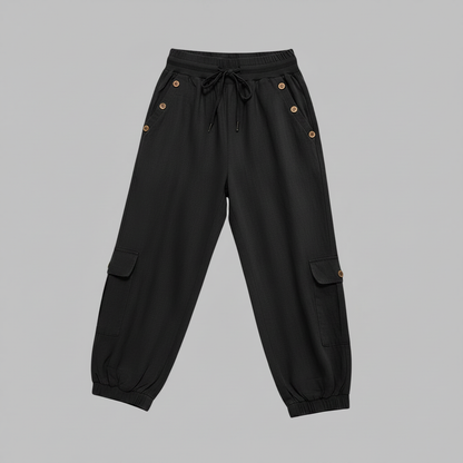 Jana Pants | Women's Black Casual Trousers