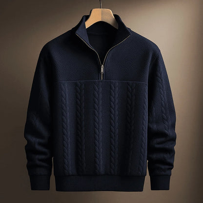 Men's Classic Cable Knit Half-Zip Sweater 2