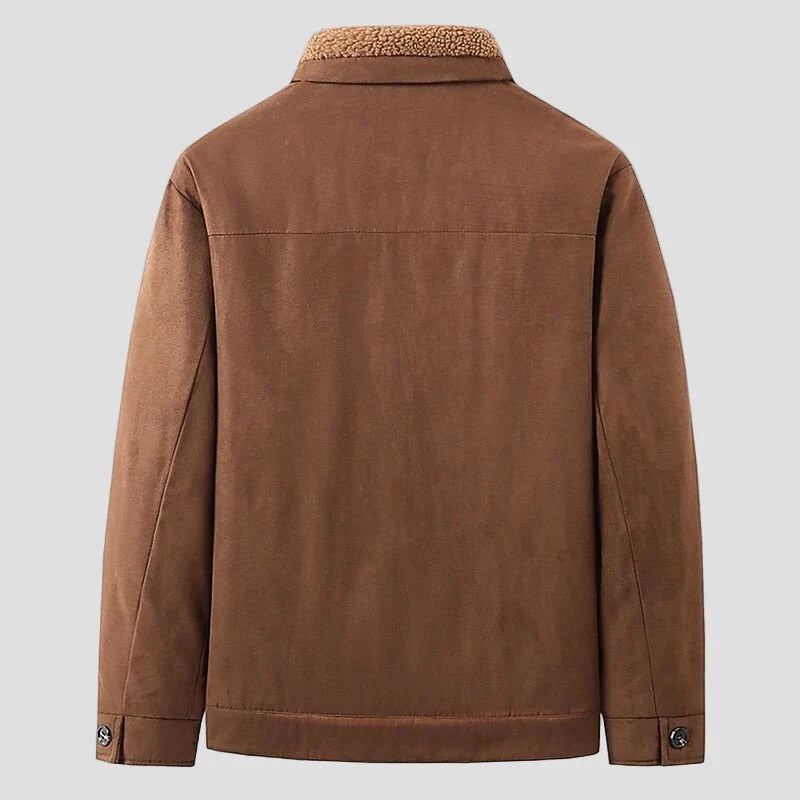 Men's Classic Sherpa Collar Button-Up Fleece Jacket 1