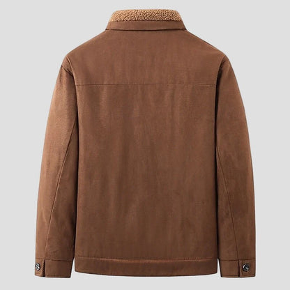 Men's Classic Sherpa Collar Button-Up Fleece Jacket 1