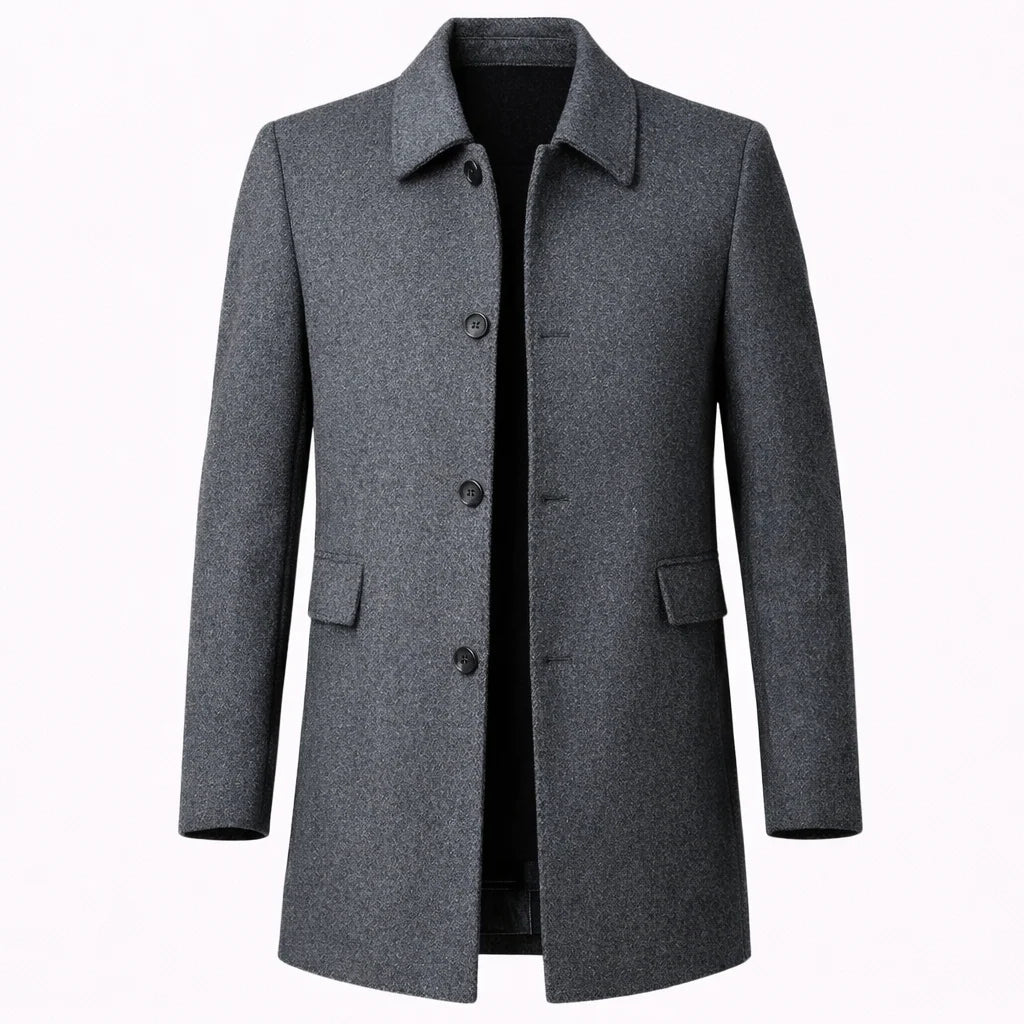 Men's Classic Tailored Mid-Length Overcoat 5