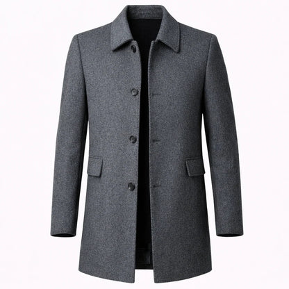Men's Classic Tailored Mid-Length Overcoat 5
