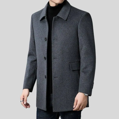 Men's Classic Tailored Mid-Length Overcoat 6