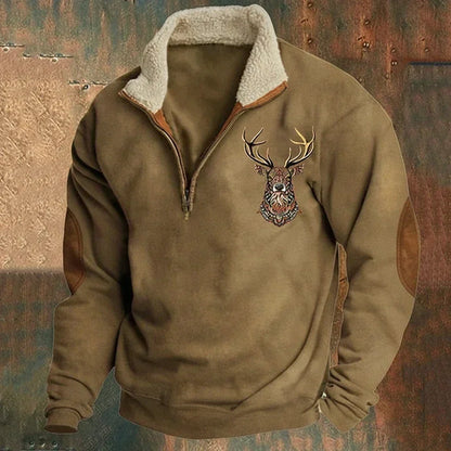 Men's Flexible Fit Half-Zip Fleece Sweater 1