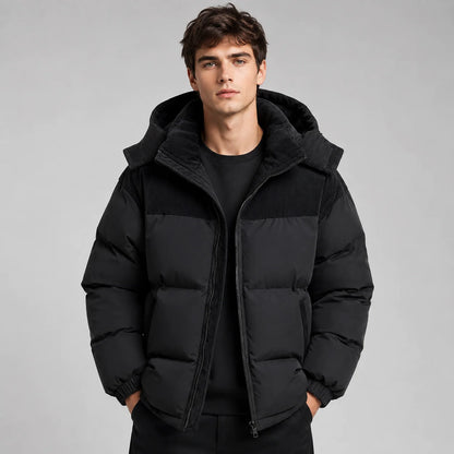 Men's Padded Hooded Oversized Winter Puffer Jacket