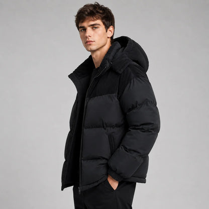 Men's Padded Hooded Oversized Winter Puffer Jacket