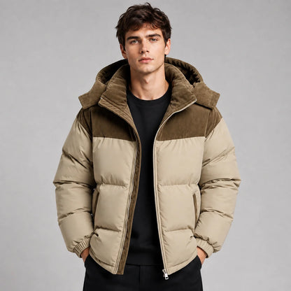 Men's Padded Hooded Oversized Winter Puffer Jacket