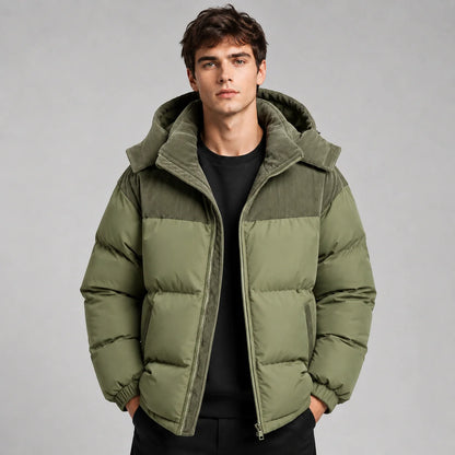 Men's Padded Hooded Oversized Winter Puffer Jacket