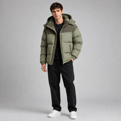 Men's Padded Hooded Oversized Winter Puffer Jacket