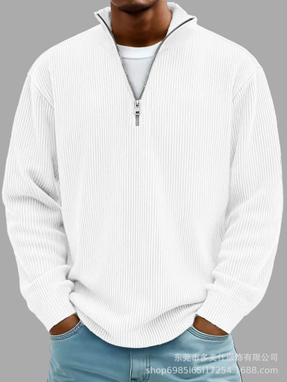 Men's Quarter-Zip Ribbed Sweater 5