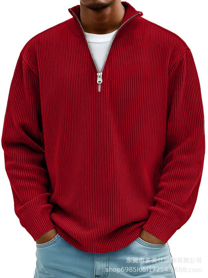 Men's Quarter-Zip Ribbed Sweater 7