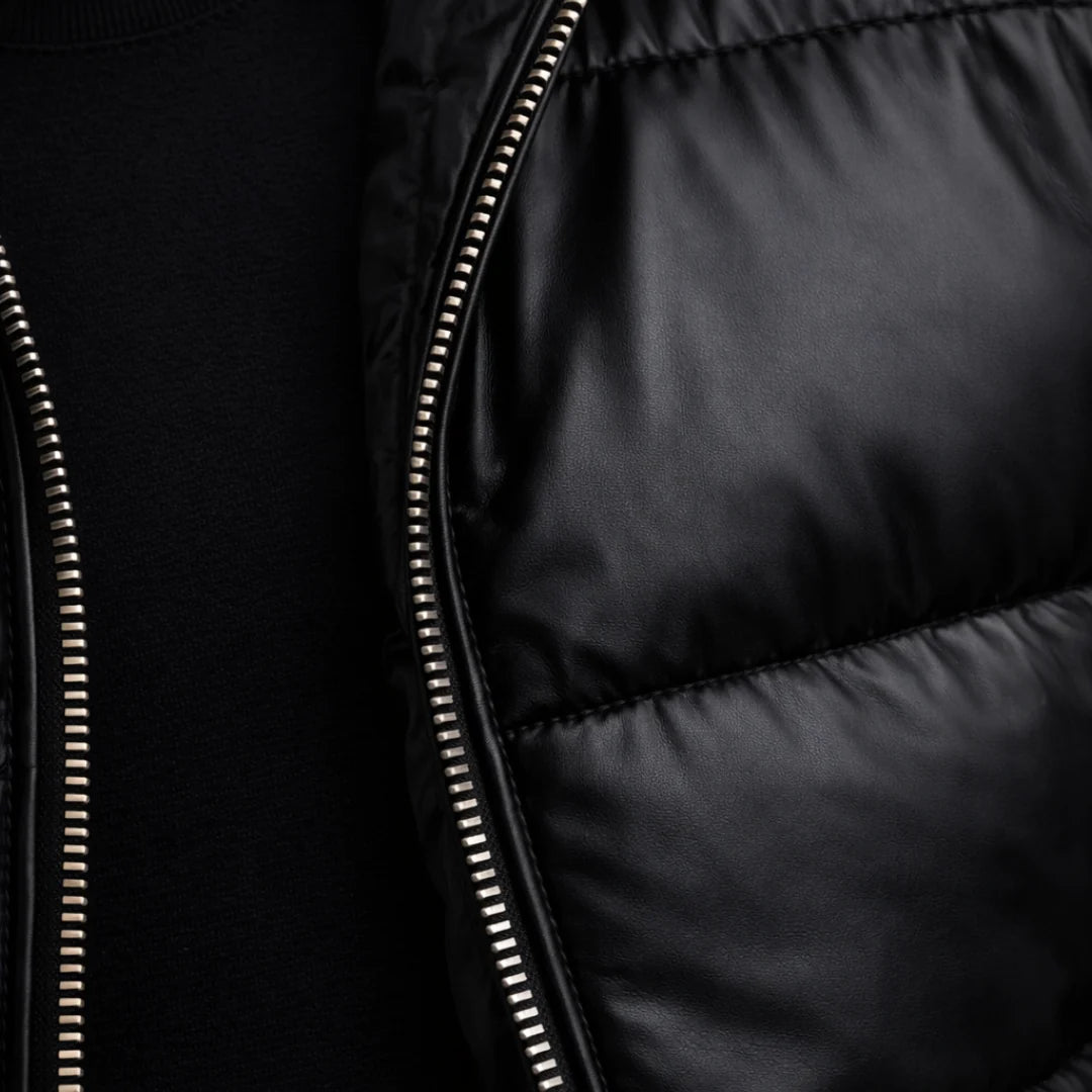 Men's Quilted Fur Collar Winter Puffer Jacket