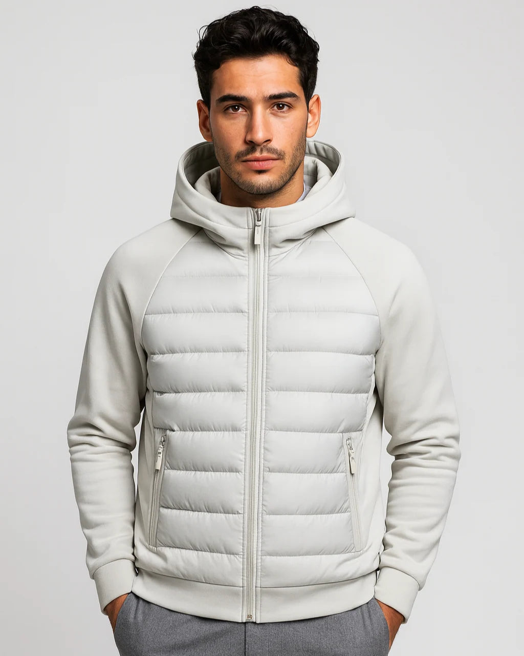 Men's Quilted Hooded Winter Jacket