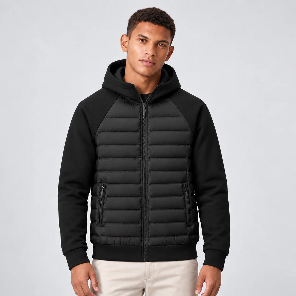 Men's Quilted Hooded Winter Puffer Jacket