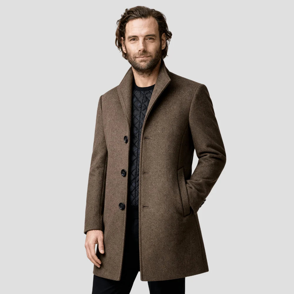 Men's Quilted Single-Breasted Winter Coat 1