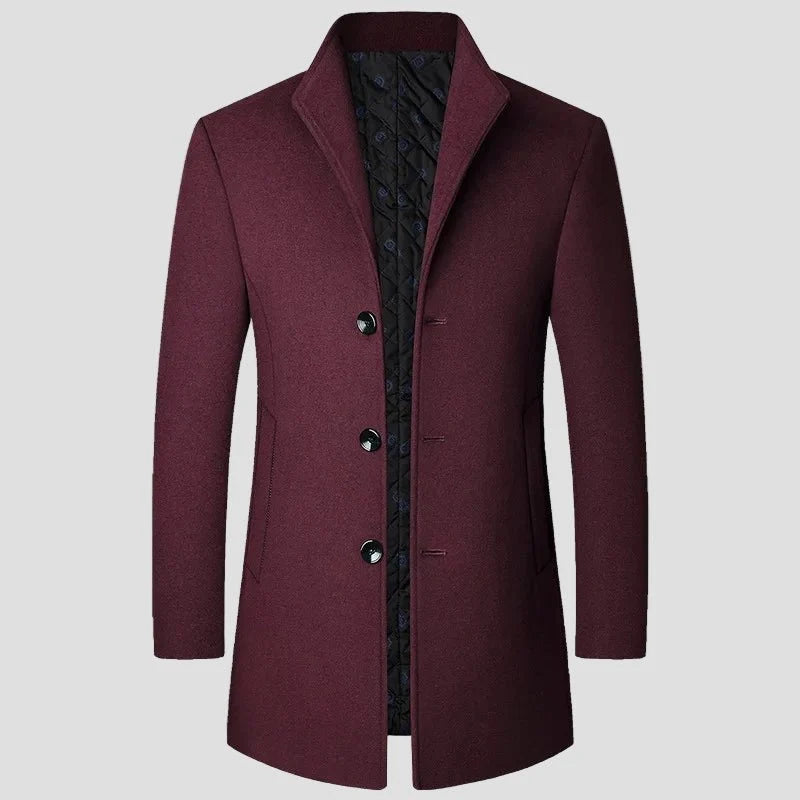 Men's Quilted Single-Breasted Winter Coat 7
