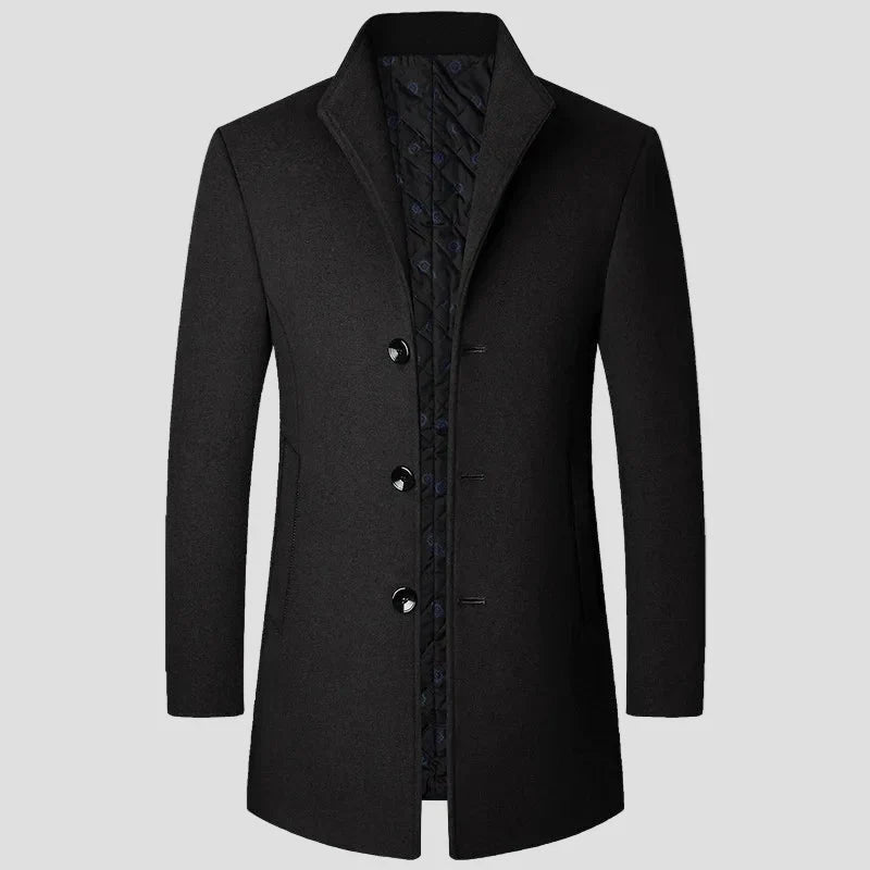 Men's Quilted Single-Breasted Winter Coat 8