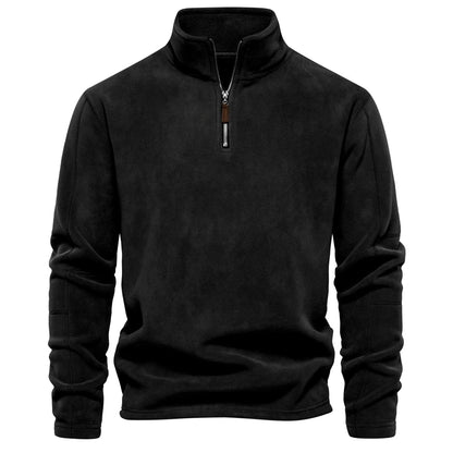 Men's Warm High Collar Quarter-Zip Fleece Jacket 5