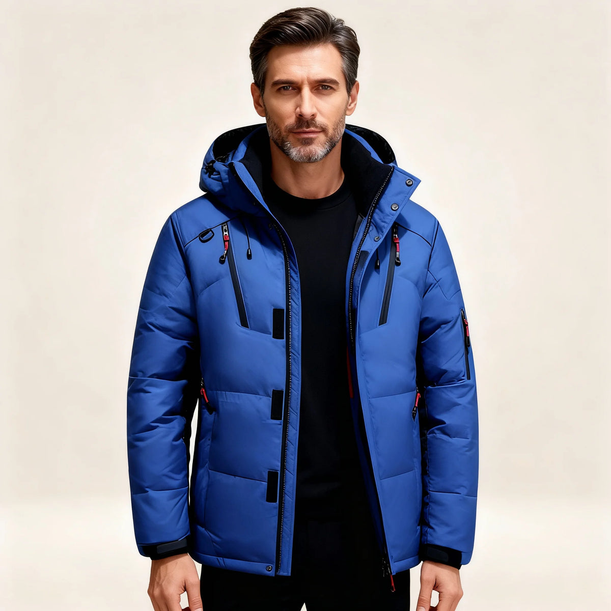 Men's Water-Resistant Hooded Winter Parka Jacket