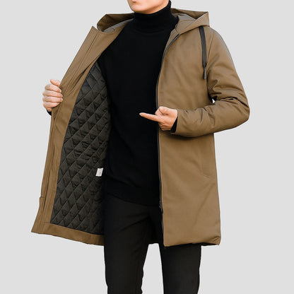 Men's Waterproof Quilted Hooded Winter Parka 2