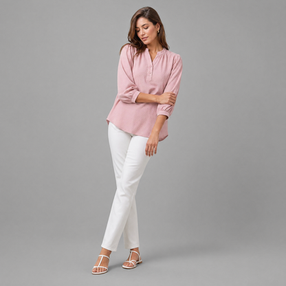Silk Patchwork Blouse | Women's Long Sleeve Fashion Top