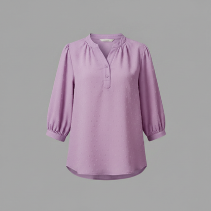 Silk Patchwork Blouse | Women's Long Sleeve Fashion Top