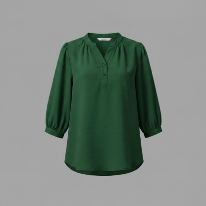 Silk Patchwork Blouse | Women's Long Sleeve Fashion Top