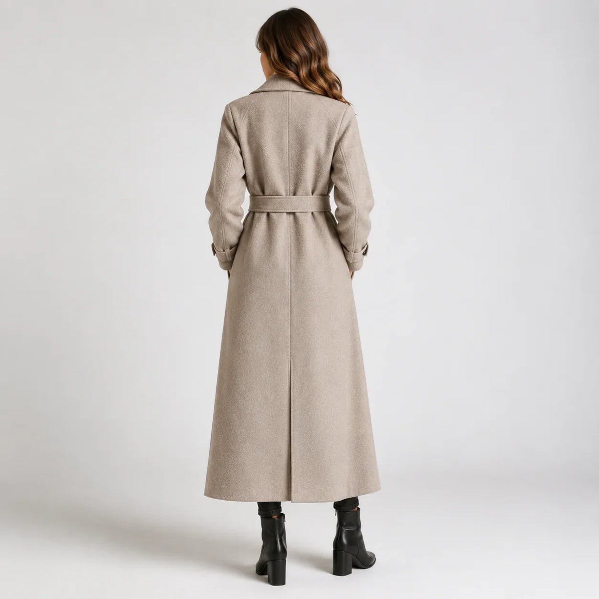Women's Classic Longline Button-Up Winter Coat 1