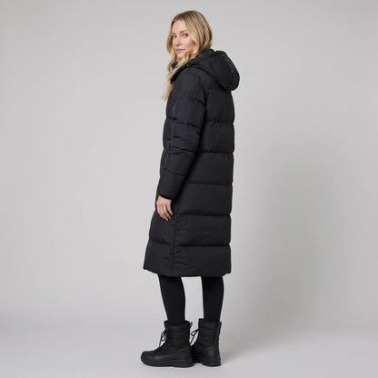 Women's Cozy Hooded Longline Quilted Puffer Coat 3
