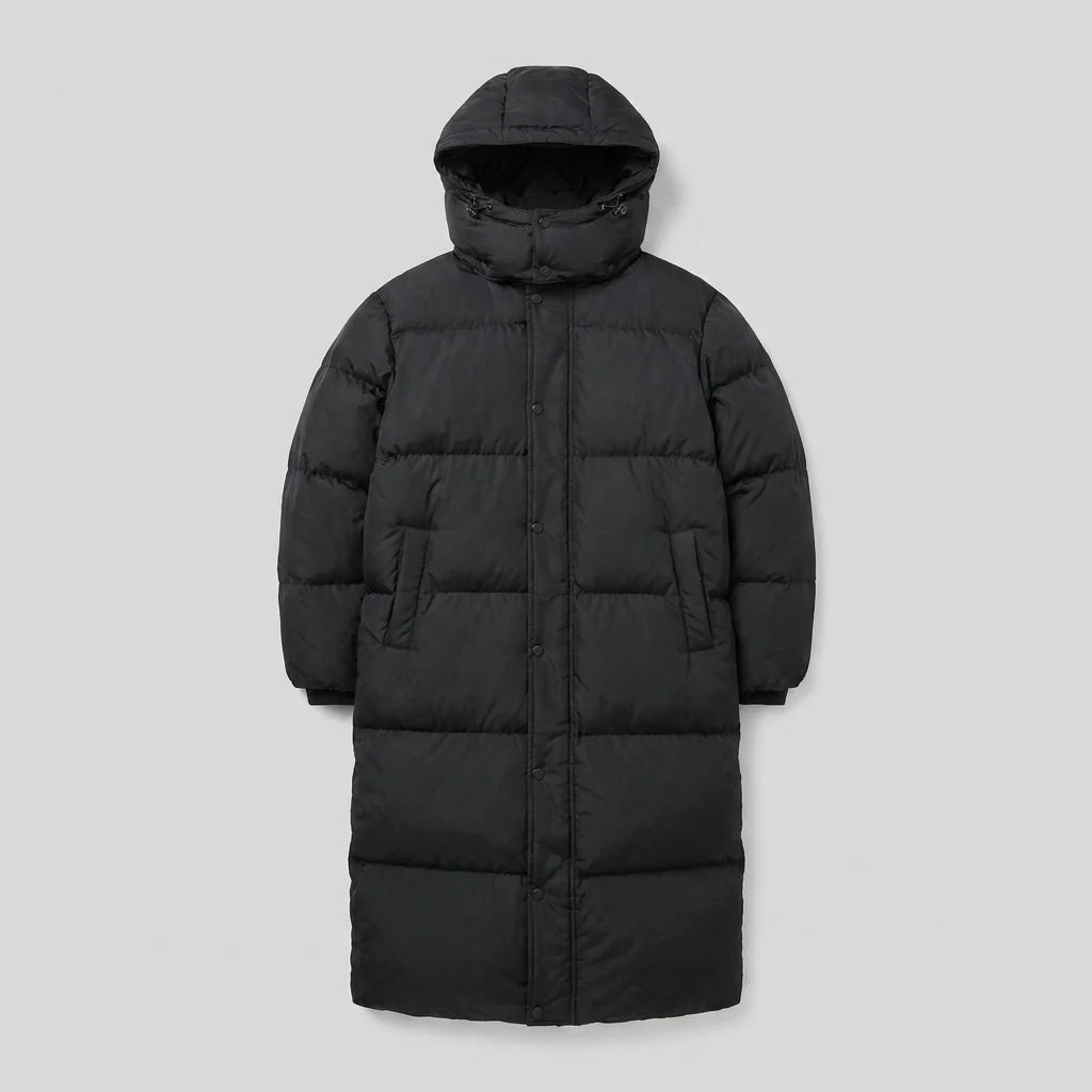 Women's Cozy Hooded Longline Quilted Puffer Coat 4