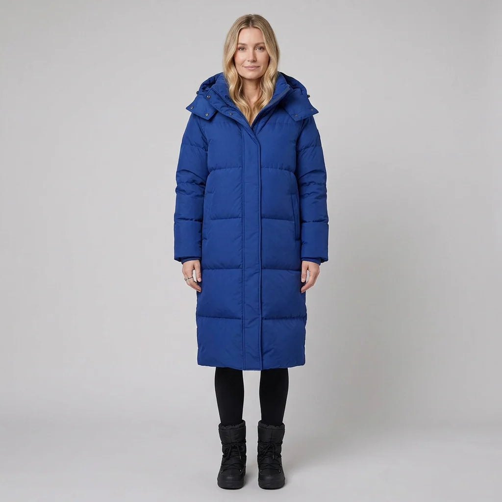 Women's Cozy Hooded Longline Quilted Puffer Coat 7