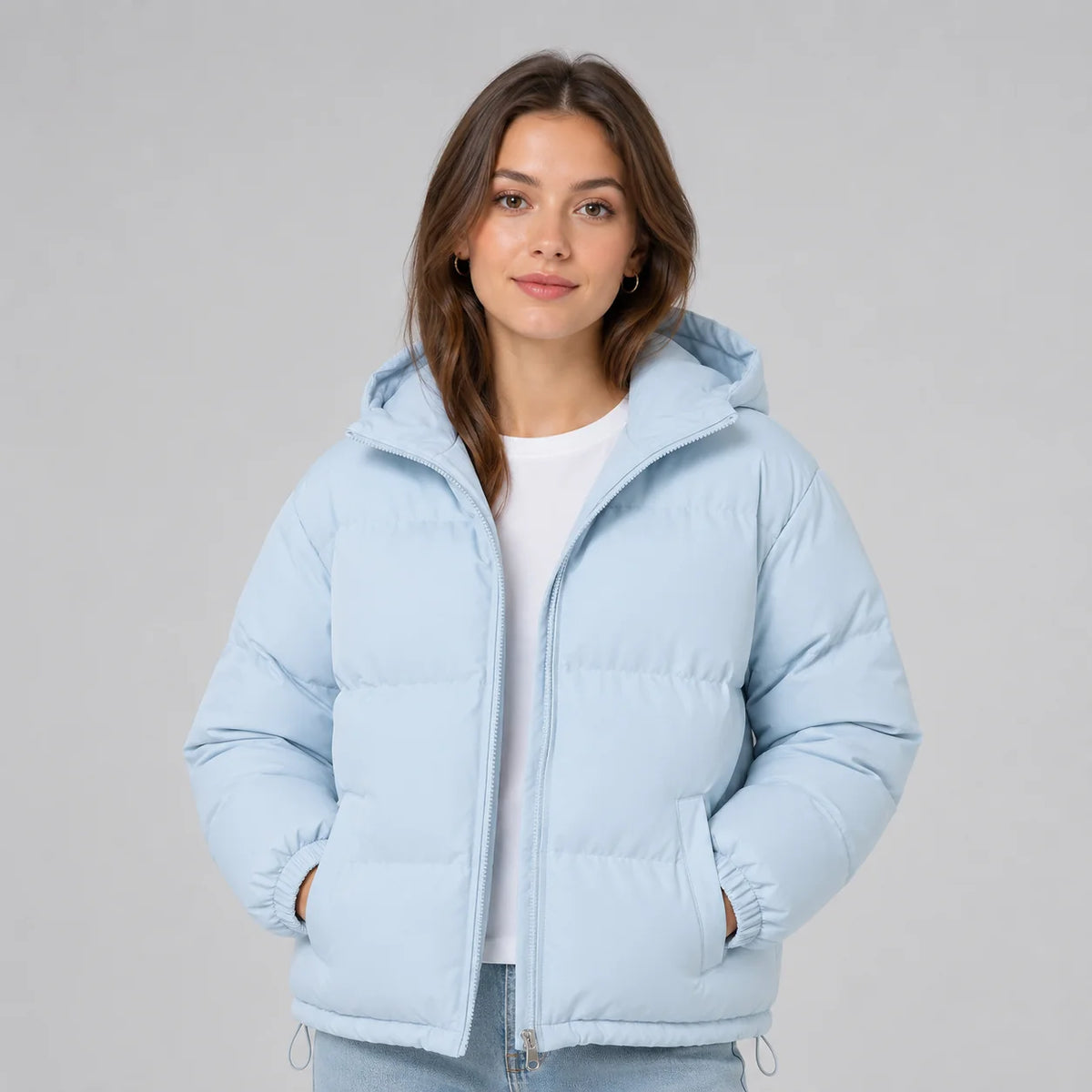 Unisex Cozy Hooded Quilted Jacket