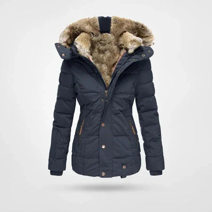 Women's Cozy Hooded Zip-Up Puffer Winter Jacket 3