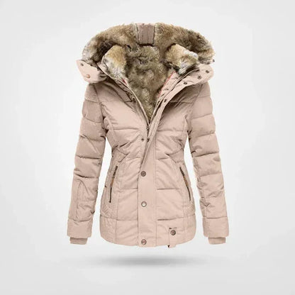 Women's Cozy Hooded Zip-Up Puffer Winter Jacket 4