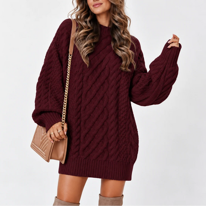 Women's Cozy Oversized Cable-Knit Sweater 3