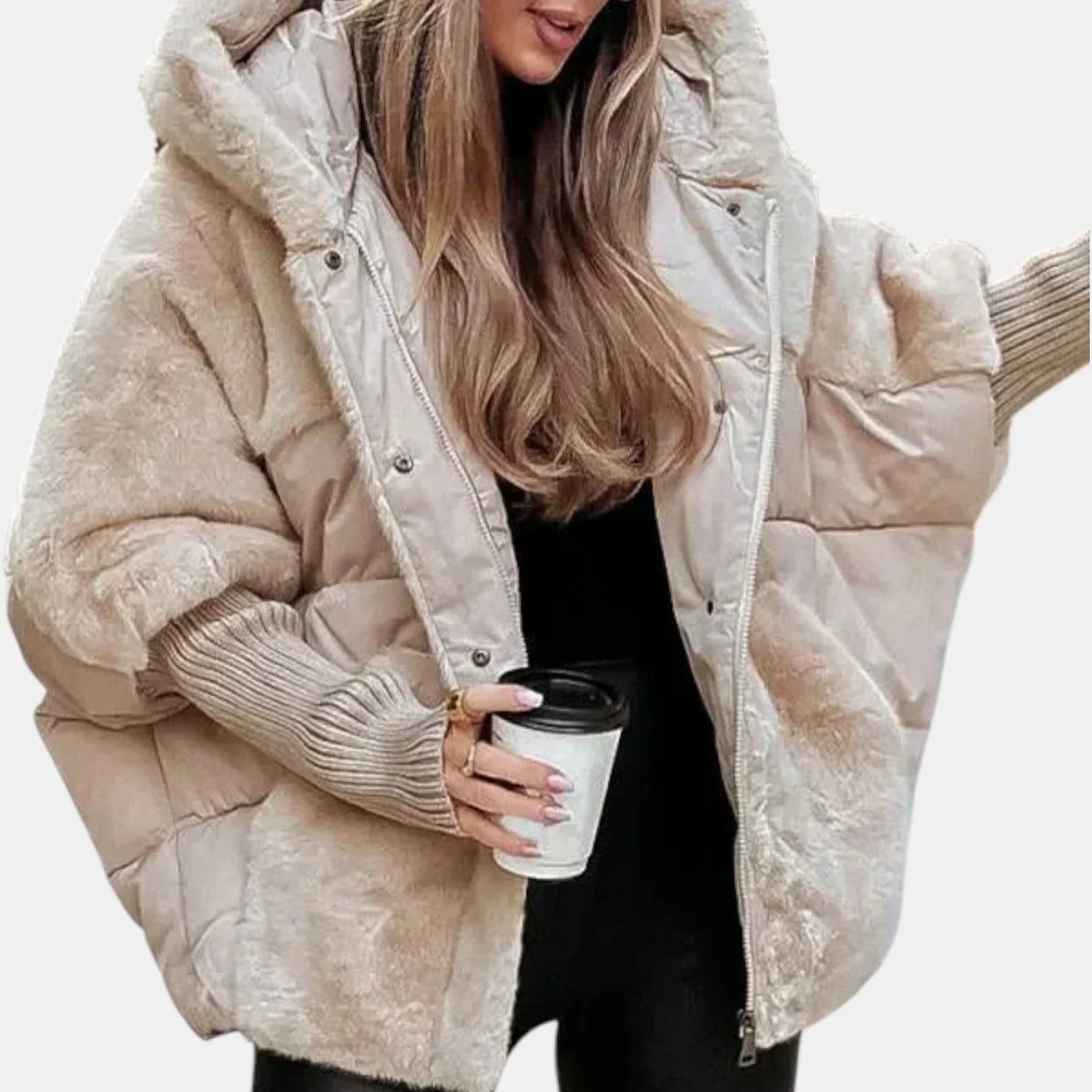 Women's Cozy Oversized Hooded Quilted Puffer Jacket 4