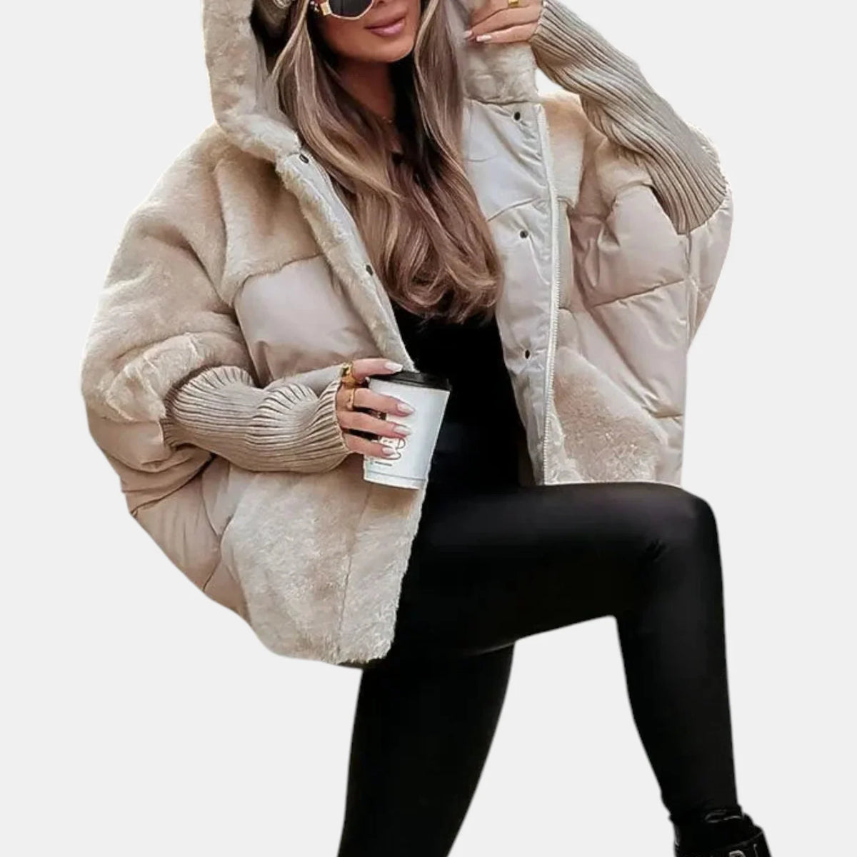 Women's Cozy Oversized Hooded Quilted Puffer Jacket 6
