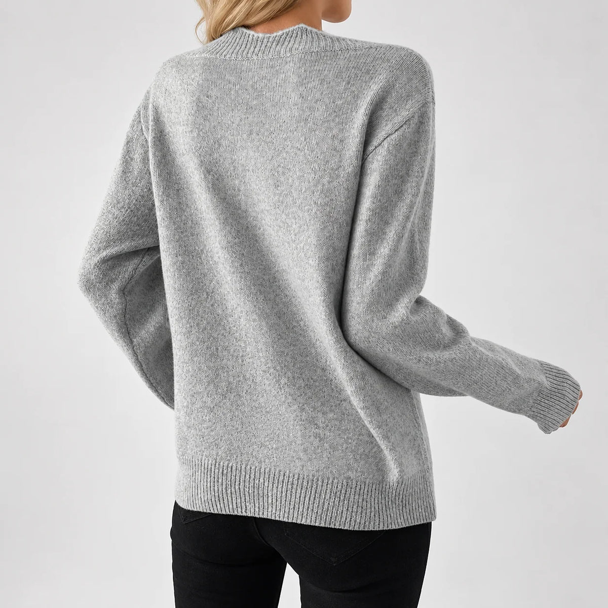 Women's Cozy Oversized V-Neck Sweater 1