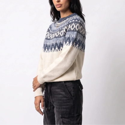 Women's Cozy V-Neck Fair Isle Knit Jumper 2
