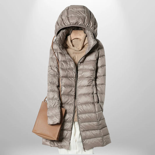 Women's Elegant Lightweight Down Puffer Jacket