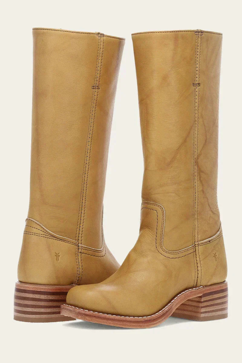 Women's Elegant Mid-Calf Stacked Block Heel Boots 1
