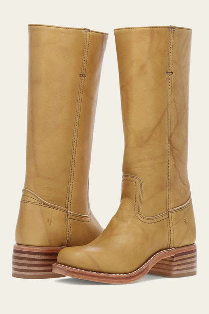 Women's Elegant Mid-Calf Stacked Block Heel Boots 1