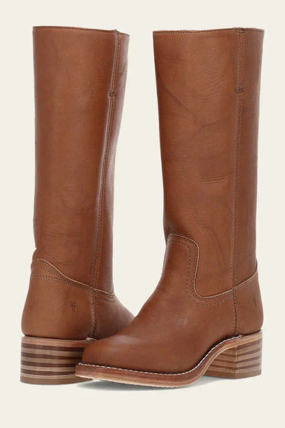 Women's Elegant Mid-Calf Stacked Block Heel Boots 2