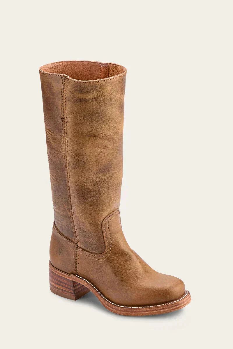 Women's Elegant Mid-Calf Stacked Block Heel Boots 3